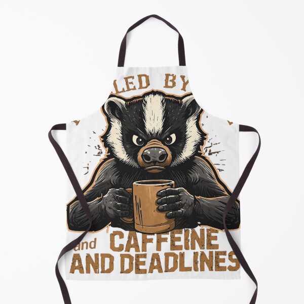 Item preview, Funny Workaholic Honey Badger - Caffeine and Deadlines designed and sold by ShirtHatch.