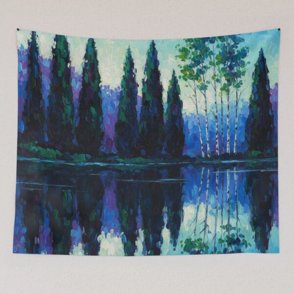 Item preview, Reflection Lake Forest Landscape Print designed and sold by 0606PM.