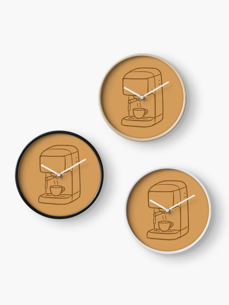 Thumbnail 3 of 4, Clock, Coffee Machine designed and sold by GraphicsClub.