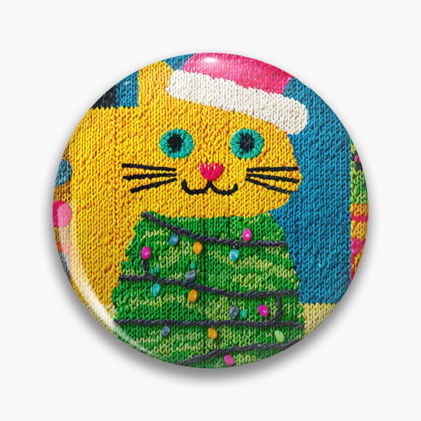 Item preview, Patchwork Christmas Tree Lights Kitten Design designed and sold by scicilysimonee.