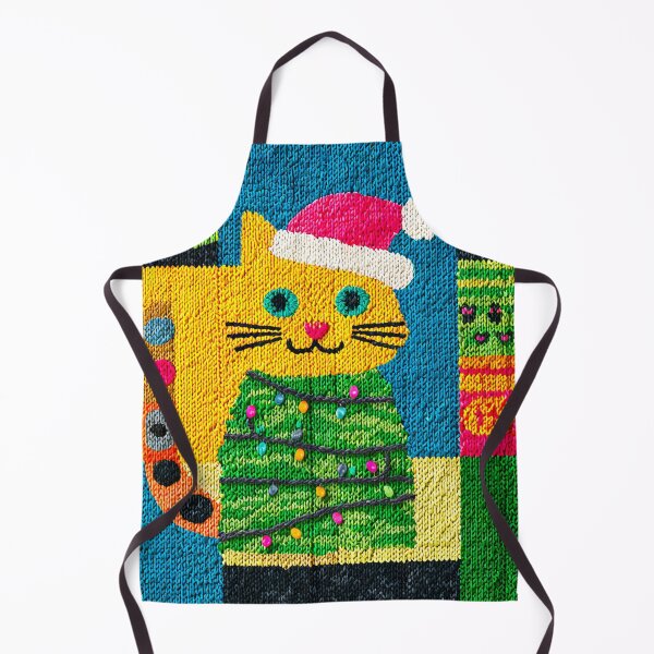 Item preview, Patchwork Christmas Tree Lights Kitten Design designed and sold by scicilysimonee.