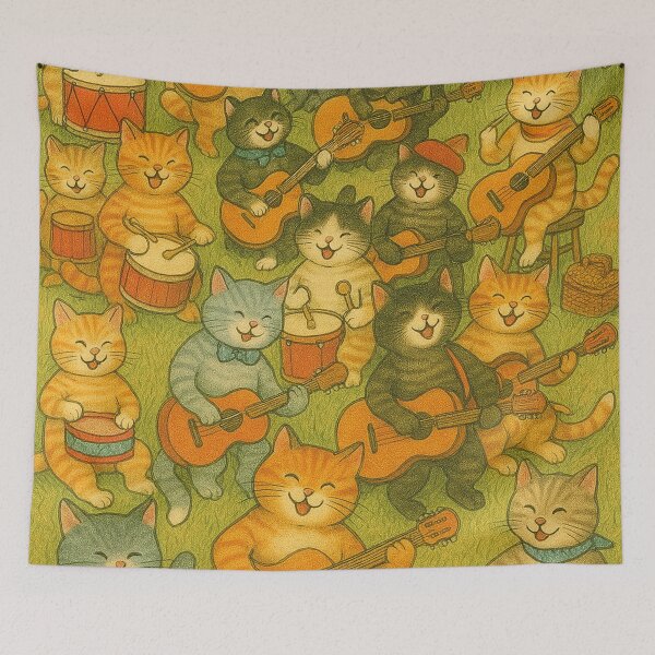 Item preview, Cat music, funny hidden picture puzzle designed and sold by Mauswohn.