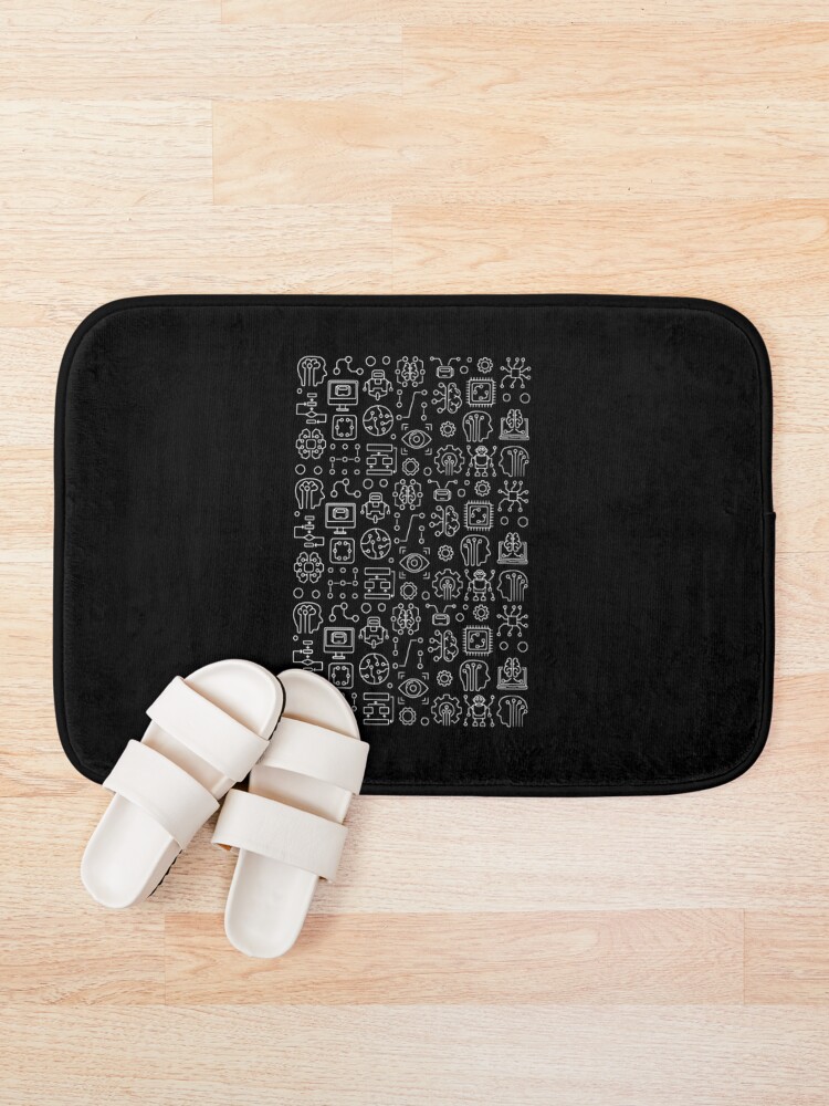 Thumbnail 1 of 6, Bath Mat, Artificial Intelligence — Machine Learning designed and sold by RobertaFGoni.