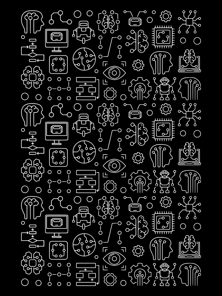 Thumbnail 3 of 3, Scarf, Artificial Intelligence — Machine Learning designed and sold by RobertaFGoni.