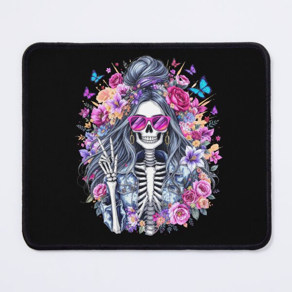 Item preview, Skeleton Girl with Flower Aura | Boho Gothic Aesthetic Design designed and sold by ColorSplash123.