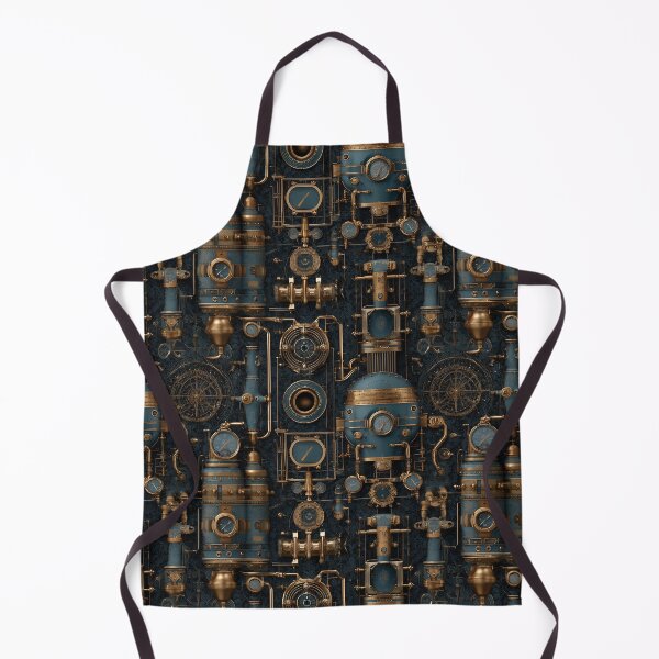 Item preview, Blue & Bronze Steampunk Machinery Pattern designed and sold by Boddicca.