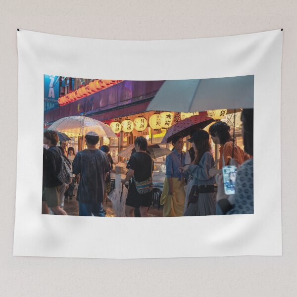 Item preview, Street scene of a rainy night in Tokyo, Japan designed and sold by WorldScenery.