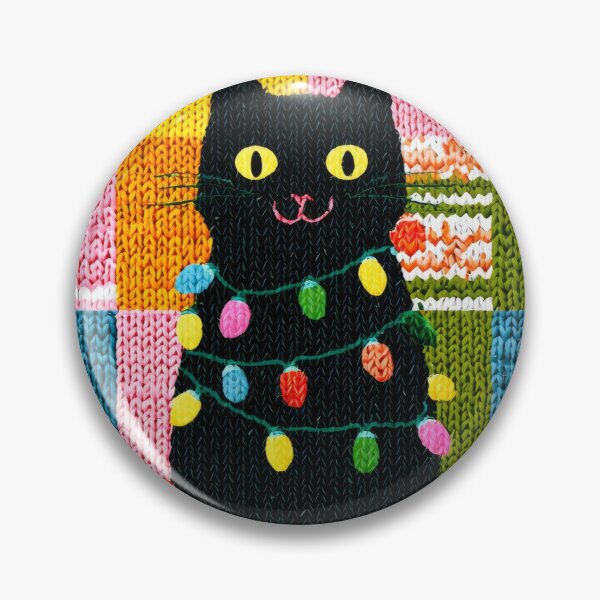 Item preview, Patchwork Christmas Tree Lights Kitten Cozy designed and sold by scicilysimonee.
