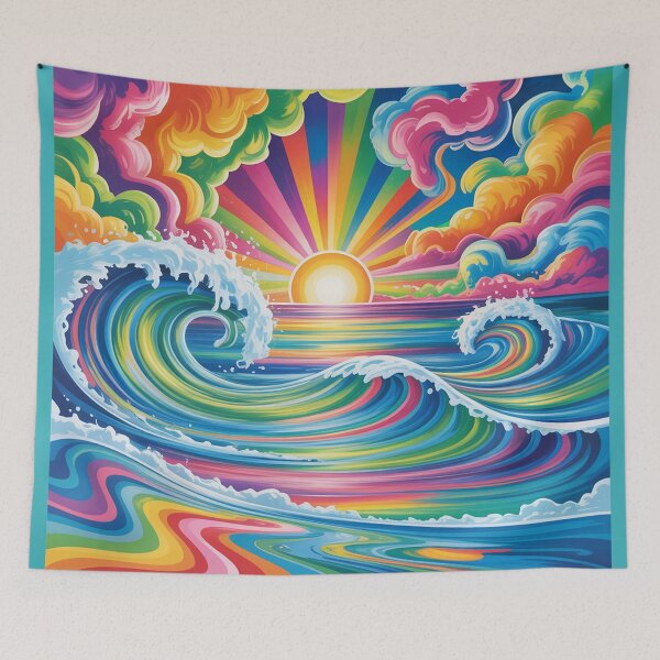 Item preview, A vibrant psychedelic seascape. designed and sold by Lilashakti ⭐️ ⭐️ ⭐️ ⭐️ ⭐️.