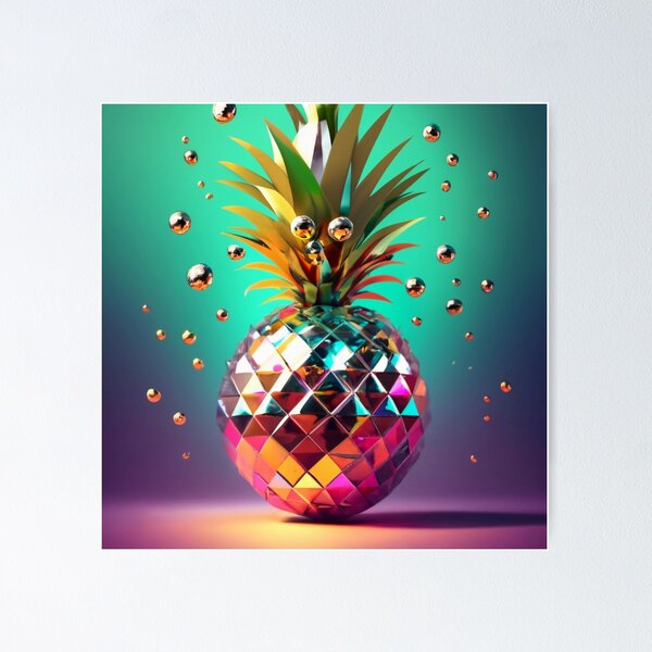 Item preview, Disco Ball Pineapple – Funky Tropical Fruit Party Design with Retro Vibes designed and sold by Cultradesign.