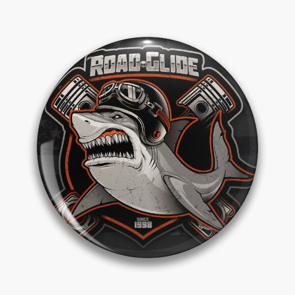 Artikelvorschau, Road Glide Shark-Emblem mit US-Flagge entworfen und verkauft von MoShowGraphics.
