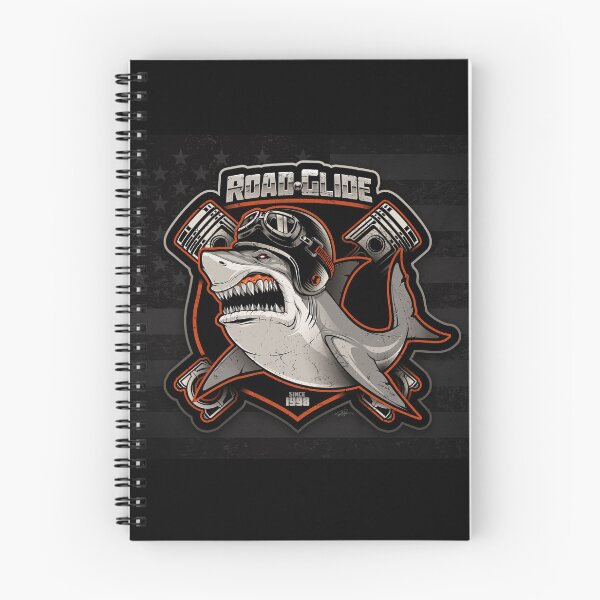 Aperçu de l'œuvre Insigne Road Glide Shark avec drapeau américain créée et vendue par MoShowGraphics.