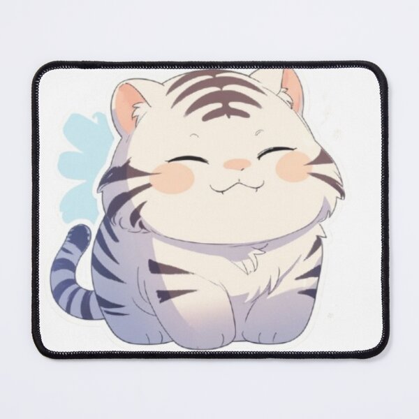 Item preview, Cute Chubby White Tiger – Kawaii Animal Sticker designed and sold by Studio Panda.