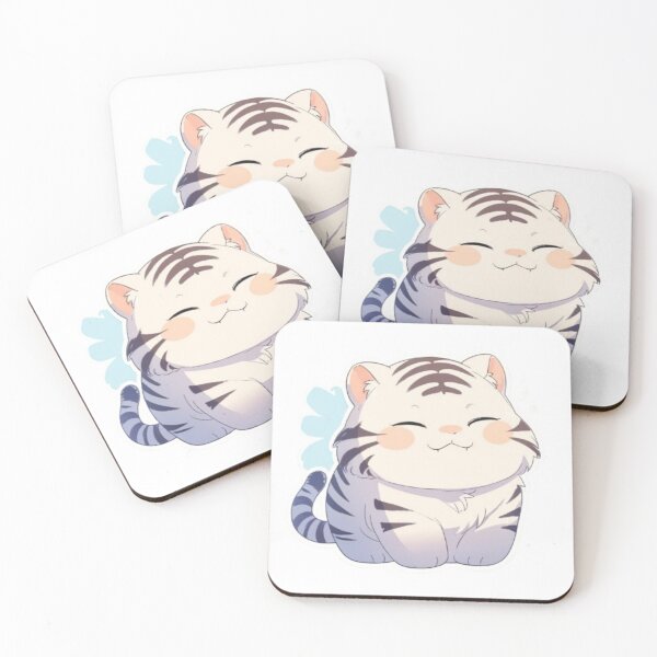 Item preview, Cute Chubby White Tiger – Kawaii Animal Sticker designed and sold by Wildtastic .