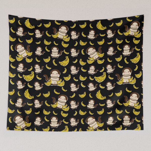 Item preview, Monkey And His Bananas Darken Seamless Pattern designed and sold by Preeyanc.
