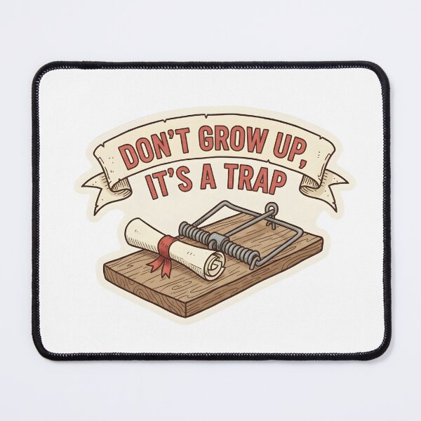 Item preview, Don’t Grow Up It’s a Trap – Funny Retro Cartoon Vintage Graphic designed and sold by Cullinan Art.