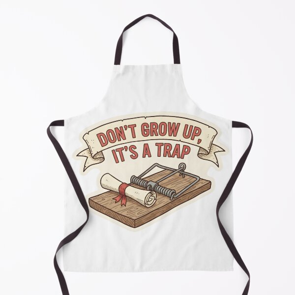 Item preview, Don’t Grow Up It’s a Trap – Funny Retro Cartoon Vintage Graphic designed and sold by Cullinan Art.