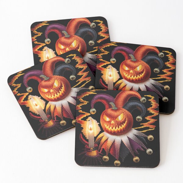Item preview, Pumpkin Jester of Fire – Halloween Gothic Horror Art designed and sold by JouRav.