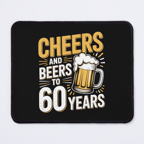 Item preview, Cheers And Beers To 60 Years 60th Birthday Gift, Retro vintage designed and sold by graphic-genie.