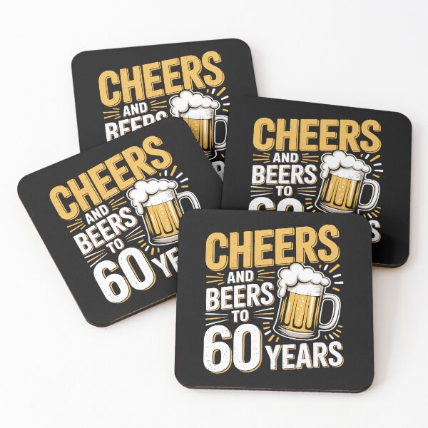Item preview, Cheers And Beers To 60 Years 60th Birthday Gift, Retro vintage designed and sold by graphic-genie.