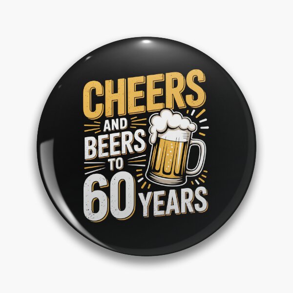 Item preview, Cheers And Beers To 60 Years 60th Birthday Gift, Retro vintage designed and sold by graphic-genie.
