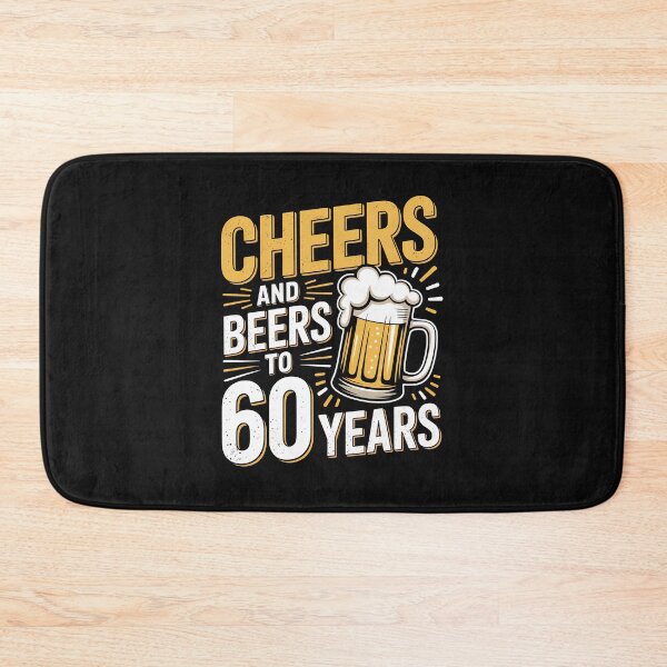 Item preview, Cheers And Beers To 60 Years 60th Birthday Gift, Retro vintage designed and sold by graphic-genie.