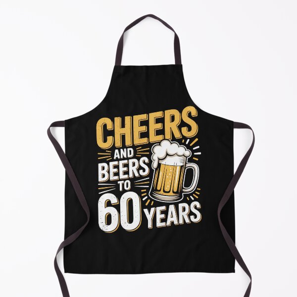 Item preview, Cheers And Beers To 60 Years 60th Birthday Gift, Retro vintage designed and sold by graphic-genie.