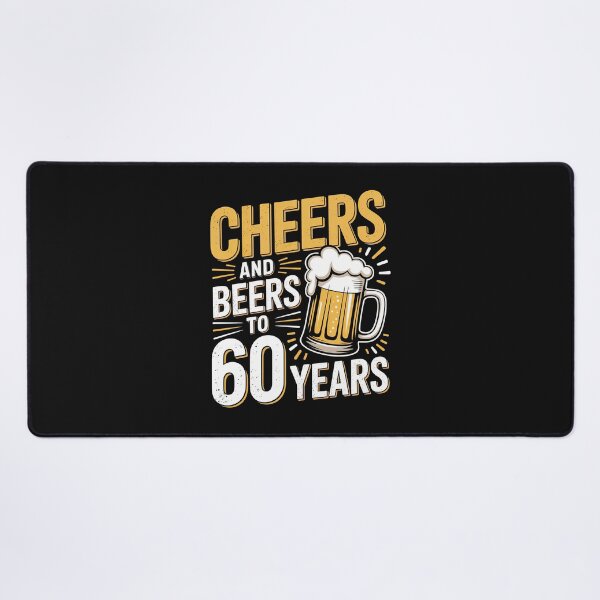 Item preview, Cheers And Beers To 60 Years 60th Birthday Gift, Retro vintage designed and sold by graphic-genie.