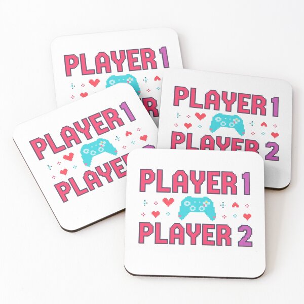 Item preview, Player 1 Player 2 - Gamer Couple designed and sold by ConfuseLab Shop.