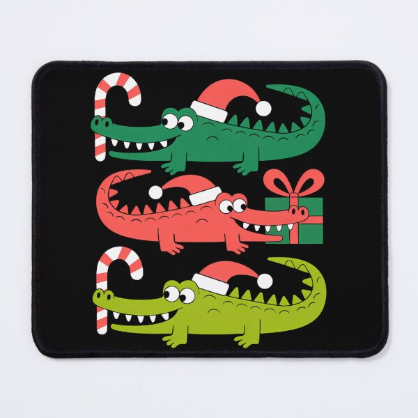 Item preview, 3 Christmas Crocodiles Santa Xmas Alligator  designed and sold by TrinaEspinoza.