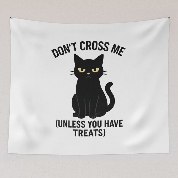 Item preview, Don't Cross Me Unless You Have Treats - Black Cat designed and sold by CraftedHome.