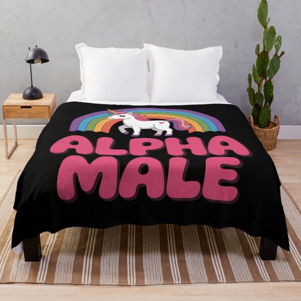 Item preview, Alpha Male Unicorn Funny Sarcastic Ironic Pink Y2K Meme designed and sold by TrinaEspinoza.