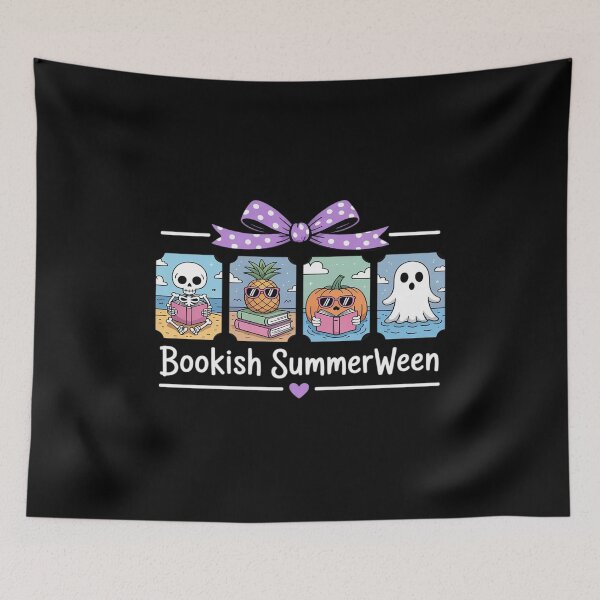 Item preview, Verano literario, calabaza espeluznante con esqueleto, piscina de calabazas, Halloween designed and sold by LeeEvans222.
