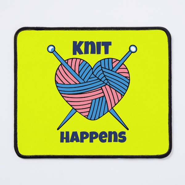 Item preview, Knit Happens Funny Knitting Heart Design – Cute Yarn Lover Gift for Crafters designed and sold by socozora.