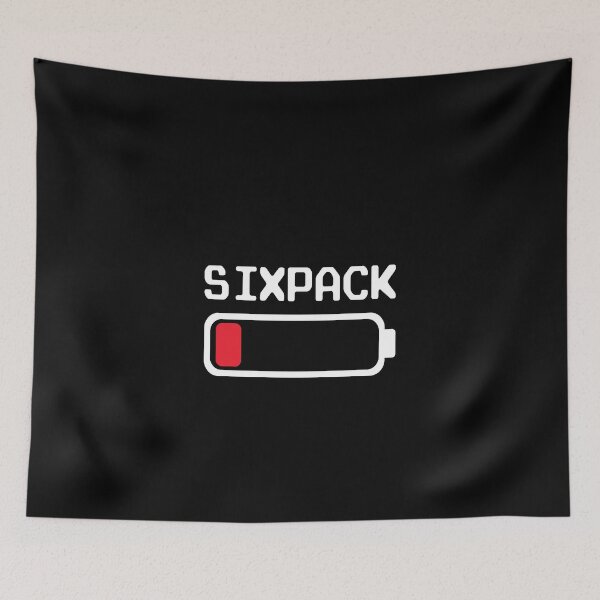Item preview, Sixpack Design – Funny outfit with low battery indicator designed and sold by RetroMaritalArt.