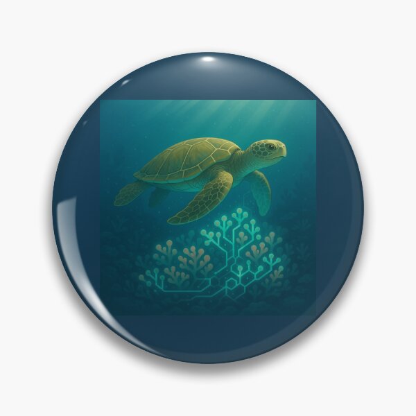 Item preview, The Coral Circuit Turtle – Harmony Beneath the Waves designed and sold by GeoWild Designs.