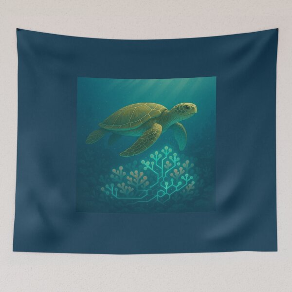 Item preview, The Coral Circuit Turtle – Harmony Beneath the Waves designed and sold by GeoWild Designs.