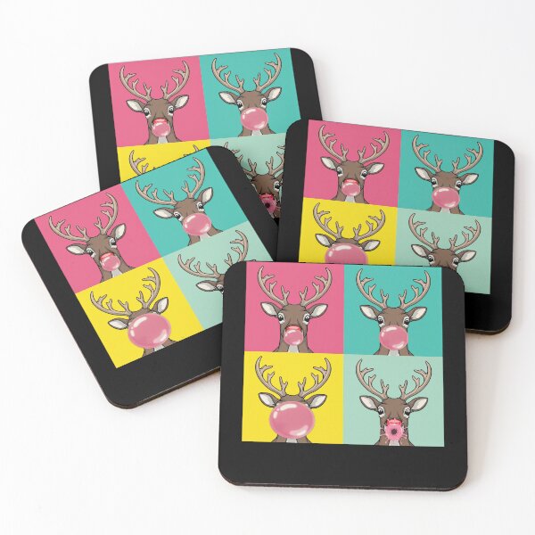 Item preview, Reindeer Pop Art Bubble Gum Funny Christmas Holiday designed and sold by elderberry.