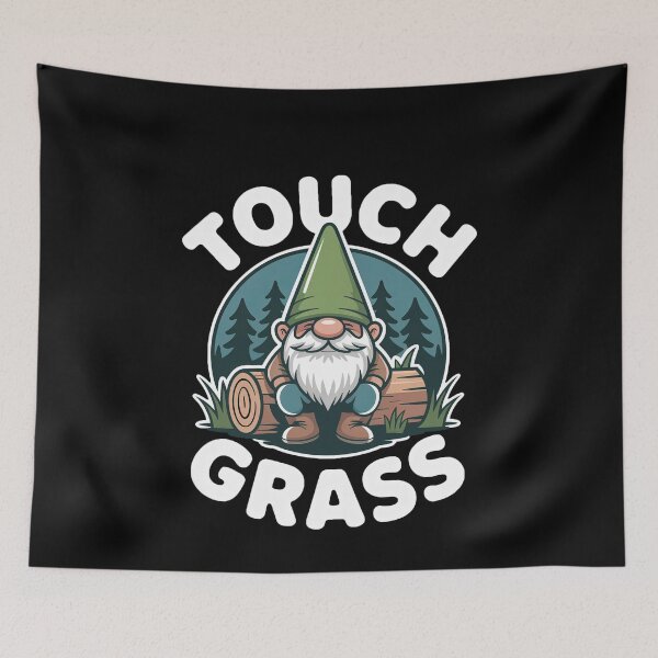 Item preview, Gen Z Slang Gnome Touch Grass Funny Christmas Meme designed and sold by elderberry.