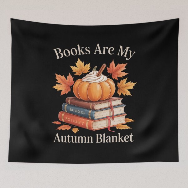 Artikelvorschau, Books are My Autumn Blanket Fall Season Coffee Lover Reader entworfen und verkauft von Idarmotar.