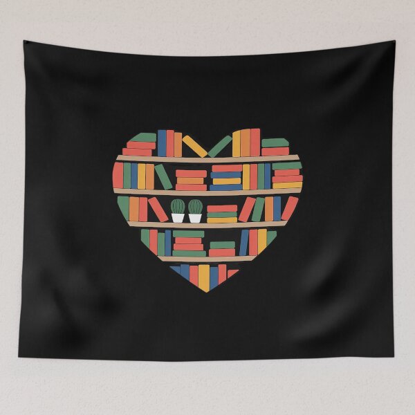 Item preview, Bookshelf Heart Read Reading Gift Cute Literature designed and sold by Idarmotar.