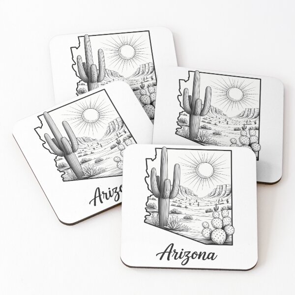 Item preview, Arizona State Pride Cactus Map designed and sold by TyraYoung.