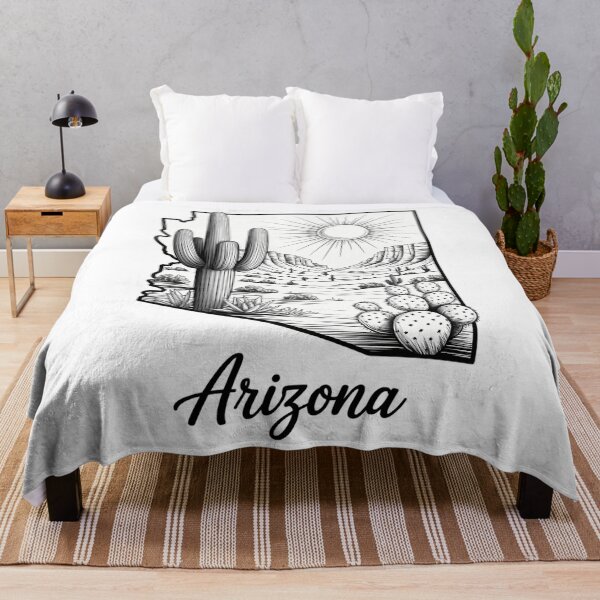 Item preview, Arizona State Pride Cactus Map designed and sold by TyraYoung.