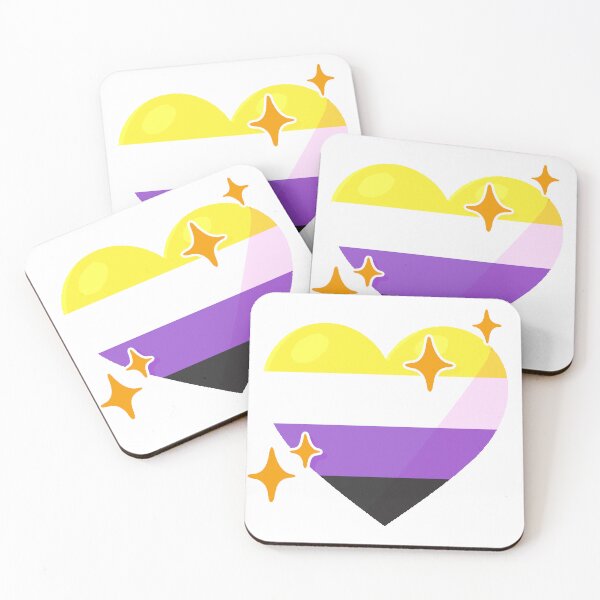 Item preview, Nonbinary Pride Heart designed and sold by Queer Media Archive.