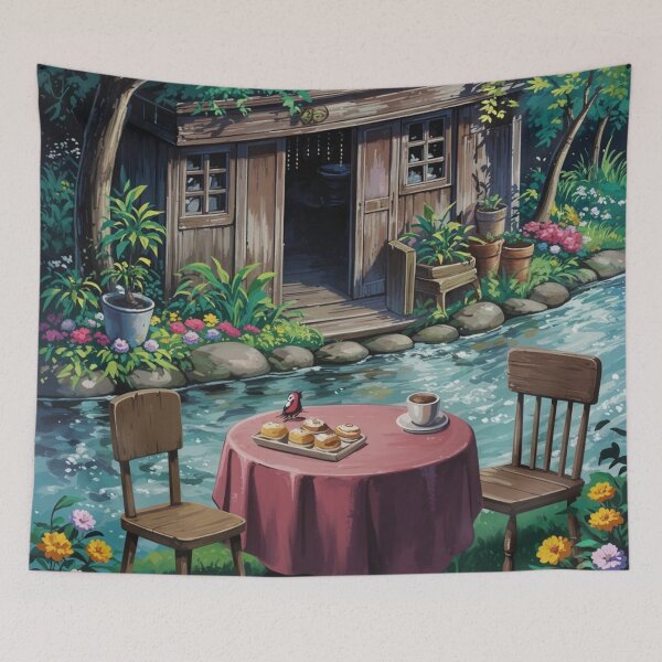 Item preview, A cafe on the riverbank designed and sold by Thecloud5.