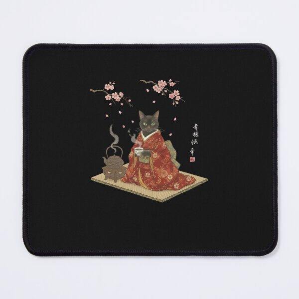 Item preview, Coffee Time With A Black Cat Drinking Coffee Japanese Art designed and sold by grumpzara.