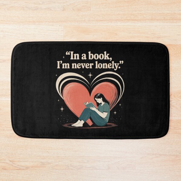 Artikelvorschau, Bookworm Heart Hug Soft Serif Quote Rose Ivory Teal entworfen und verkauft von Idarmotar.