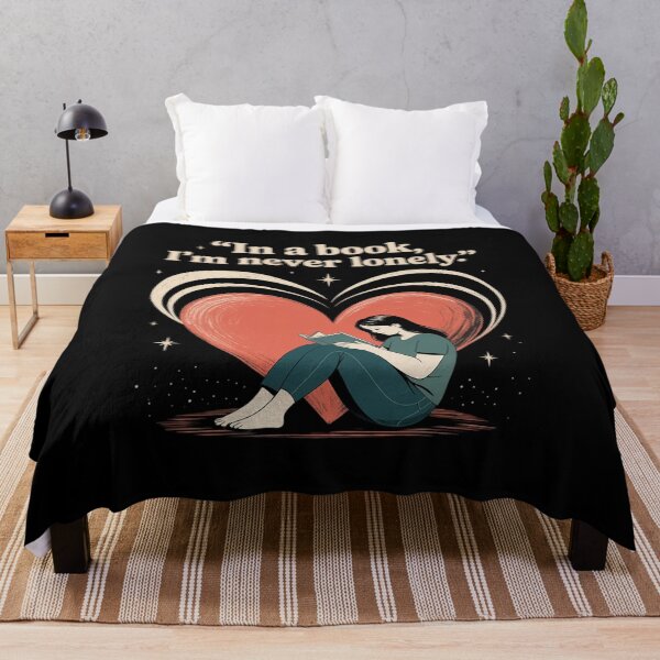 Artikelvorschau, Bookworm Heart Hug Soft Serif Quote Rose Ivory Teal entworfen und verkauft von Idarmotar.