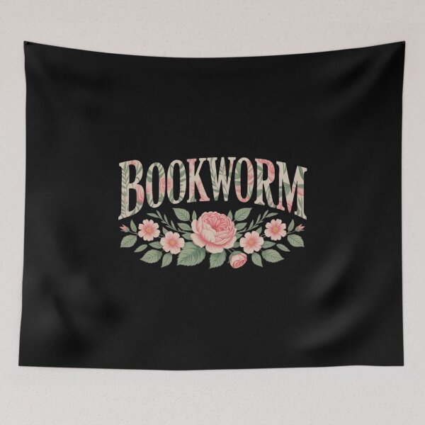 Artikelvorschau, Bookworm Literary Floral Pattern Illustration entworfen und verkauft von Idarmotar.