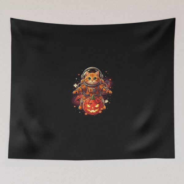 Item preview, Cute Cat Astronaut Halloween Japanese Minimalist 1950S Retro designed and sold by grumpzara.